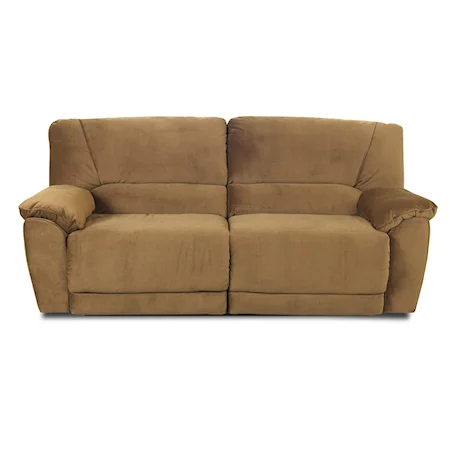 Casual and Contemporary Power Reclining Sofa with Stationary Style